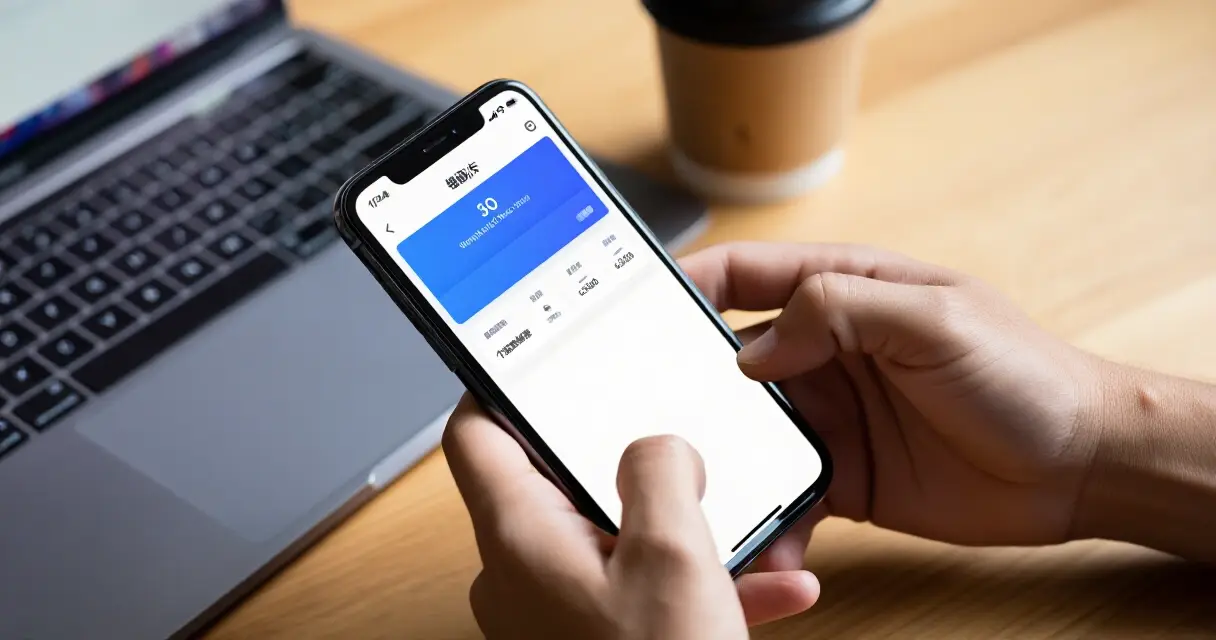 Henkilö vertailee vedonlyöntisivustoja mobiililaitteella kotona